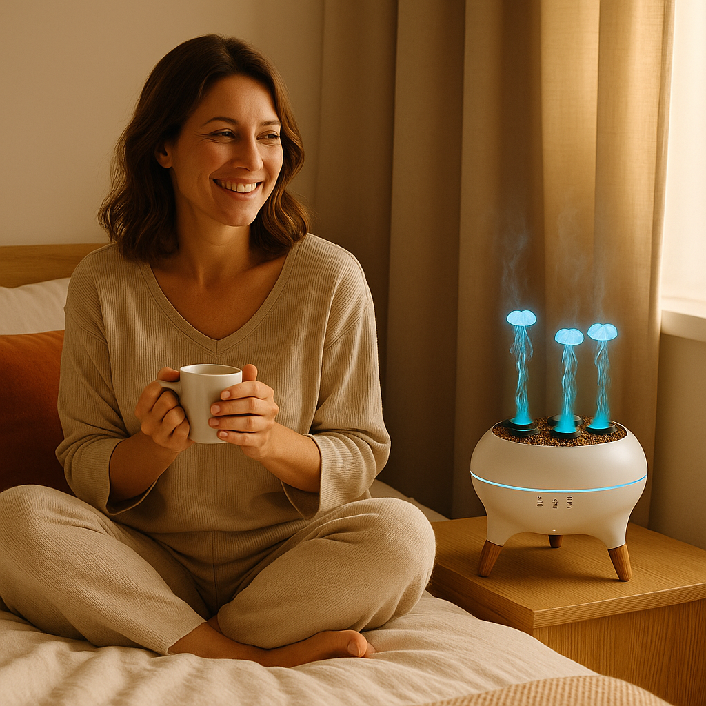 SerenityFlame Mist – Ultrasonic Aroma Diffuser for Moms