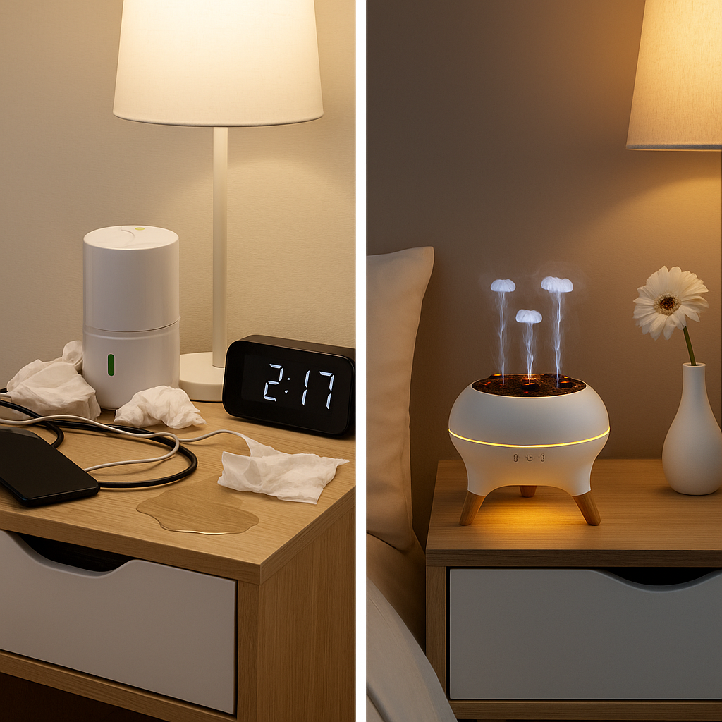 SerenityFlame Mist – Ultrasonic Aroma Diffuser for Moms
