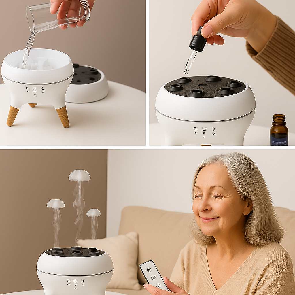 SerenityFlame Mist – Ultrasonic Aroma Diffuser for Moms